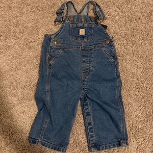 Carhartt Infant Blue Denim Overalls 9mo NWOT